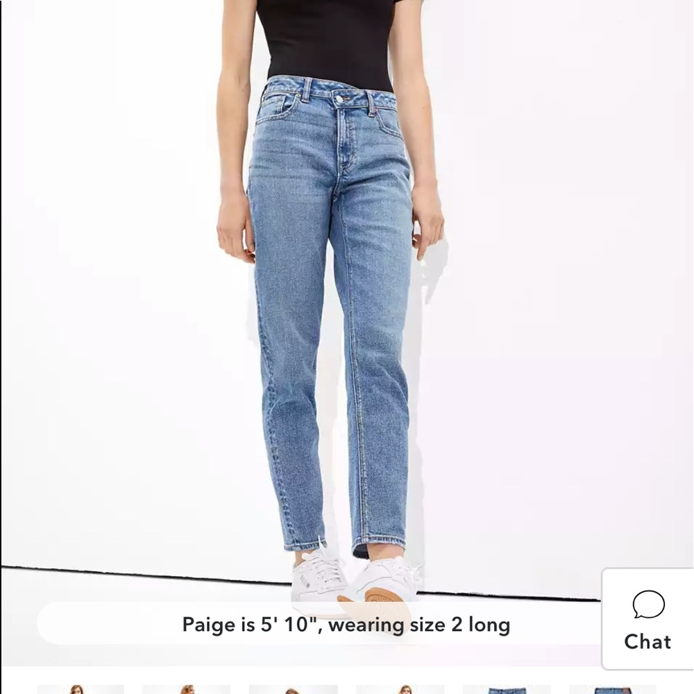 AE crossover mom jeans